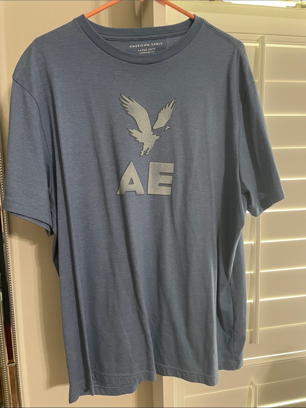 American Eagle Outfitters Dusty Blue AE Eagle Graphic Tee